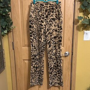 Juicy Couture Leopard Print Animal Print Velour Velvet Pants, Women’s M, Y2K.